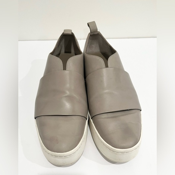 Vince Wallace Platform Slip On Leather Sneakers Shoes Grey Women’s Size 9.5 - Picture 5 of 14